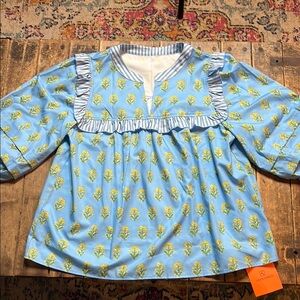 Blue Floral Top large